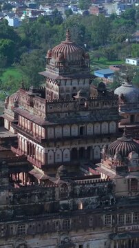 Vertical Aerial Shot of Datia Palace Madhya Pradesh India