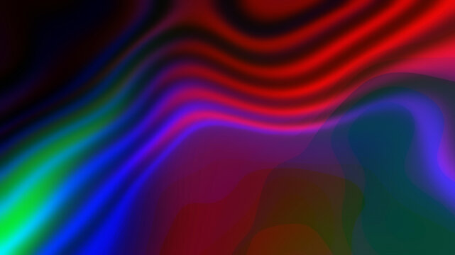 Abstract colorful neon wave background with dynamic fluid motion gradient light lines for digital creative banner design