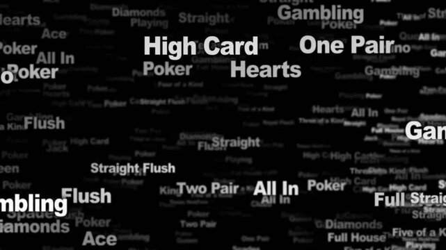 Poker Keywords on the Tunnel Walls, Animation, Background, Loop
