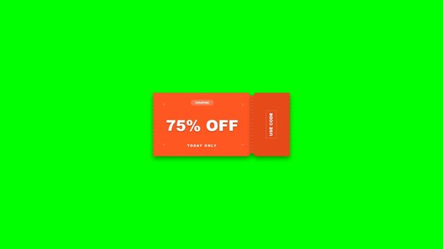 Seventy five percent off orange discount ticket