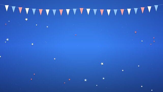 Bunting flags animation for celebration background