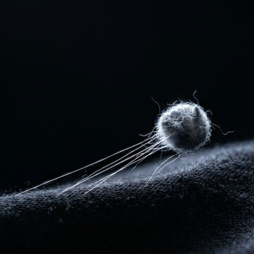 Fabric Pill Held By Backlit Fiber Tethers