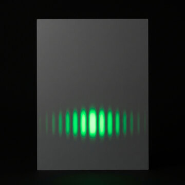 Single Slit Diffraction Fringes on Grey Card