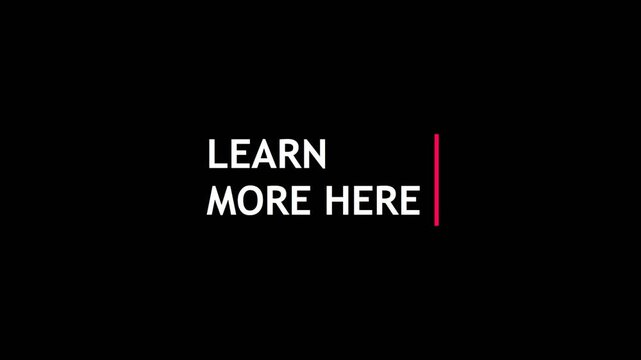 Learn more here motion graphic text lower third