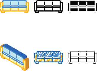 Fototapeta premium outdoor sofa outdoor furniture color icon vector. outdoor sofa outdoor furniture sign. isolated symbol illustration clean