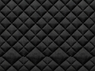 Fototapeta premium Abstract black quilted puffer fabric texture with diamond stitching pattern, ideal for jacket and textile backgrounds.