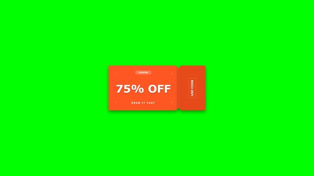 Seventy five percent off discount coupon voucher