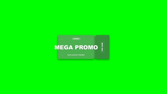 Mega promo coupon ticket for exclusive marketing