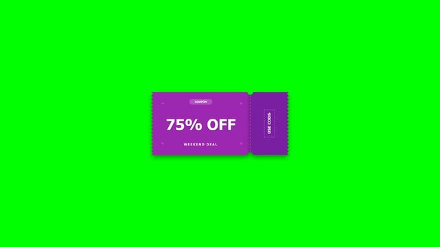 Seventy five percent off purple sale coupon card