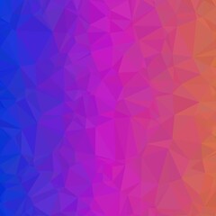 Obraz premium Abstract geometric low poly background with blue pink orange gradient for digital art and creative projects.