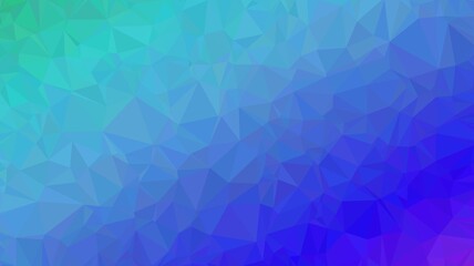 Obraz premium Abstract low poly background with a diagonal gradient from bright turquoise to deep blue suitable for modern abstract art creations.