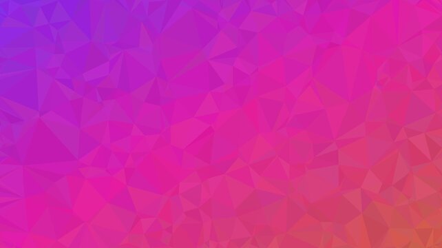 Vibrant purple and pink low poly geometric background featuring a smooth diagonal color gradient perfect for digital wallpapers and modern graphic designs.