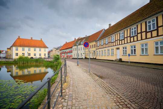 Nyborg city in southern Denmark on the island of Funen