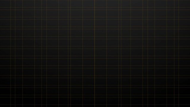 Premium luxury technology background featuring glowing gold grid lines on dark black gradient, moving horizontal and vertical grid animation, futuristic digital design, seamless 4K footage