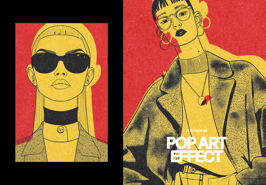 Pop Art Poster Effect For Poster And Print Design
