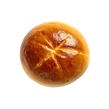 真上から見た星形に広がるひび割れ模様の丸パン
