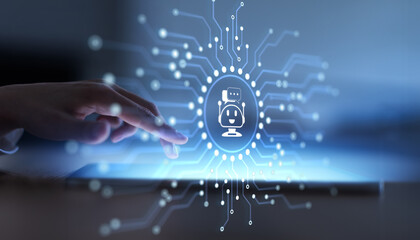 Obraz premium AI Artificial Intelligence Chatbot Platform for Customer Service and User Interaction