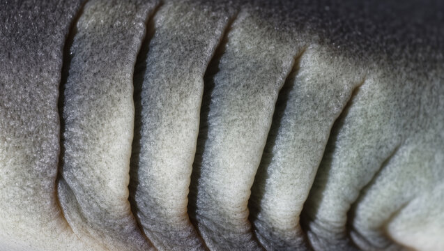 Shark Skin Denticles Directional Texture Texture Macro Close-Up, Natural Material Background Pattern