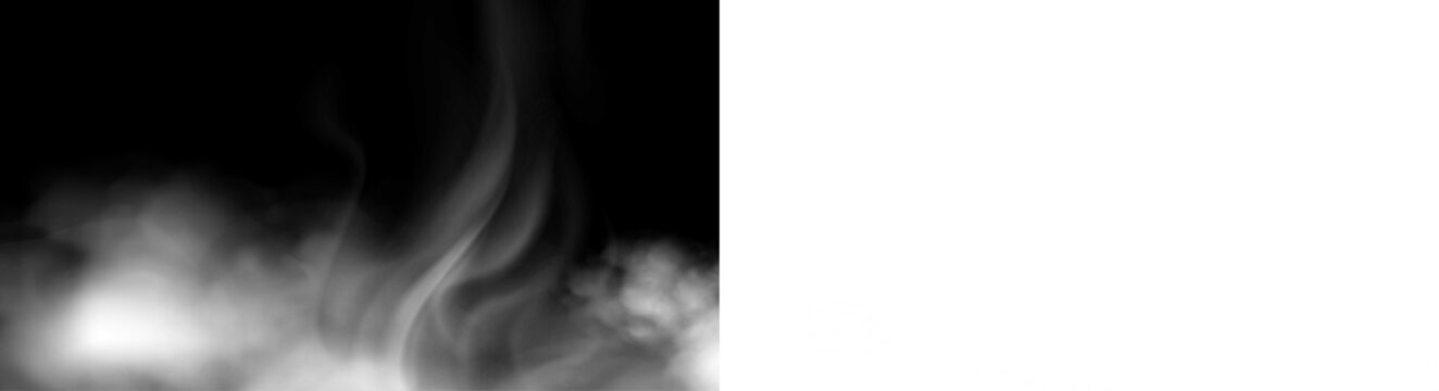 Cinematic Gray Smoke Haze on Transparent Background