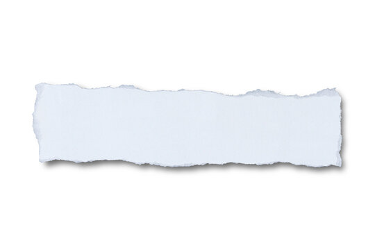 piece of blank white paper texture background torn and ripped with shadow on transparent background. document frame design