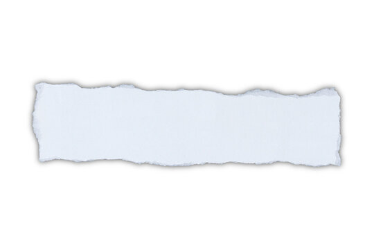 piece of blank white paper texture background torn and ripped with shadow on transparent background. document frame design