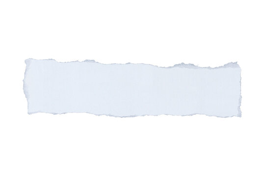 piece of blank white paper texture background torn and ripped on transparent background. document frame design