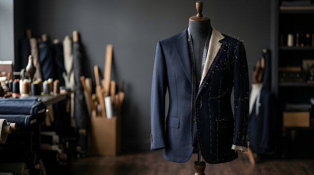 Tailoring Masterclass, Custom Suit, Tailor Shop, Photography, Studio, Close-Up, Fashion Design