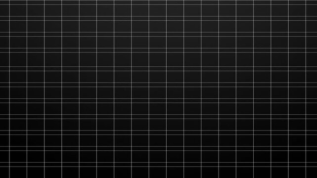 Abstract black and white grid background animation with smoothly moving horizontal and vertical lines, dark futuristic design, seamless loopable 4K video for visual projects
