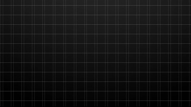 Abstract black and white grid background animation with smoothly moving horizontal and vertical lines, dark futuristic design, seamless loopable 4K video for visual projects