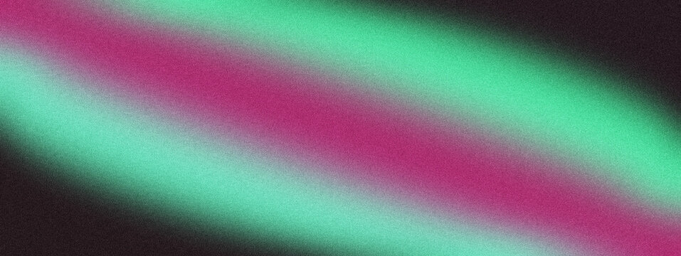 Neon colored diagonal stripes on black background with pink green stripes colorful abstract vibrant grainy effect light grain texture
