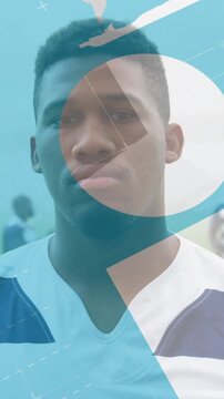 Animation of statistics and data processing over rugby player