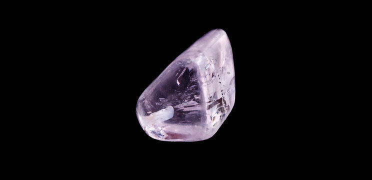 Natural pink kunzite crystal for heart chakra meditation
