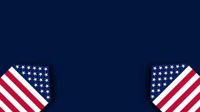 United States Air Force Birthday Celebration Patriotic Blue Background with US Flags.