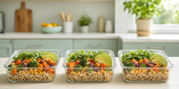 Meal Prep Vegan Bowls Soft Glass Containers Vegan Salad Bowl