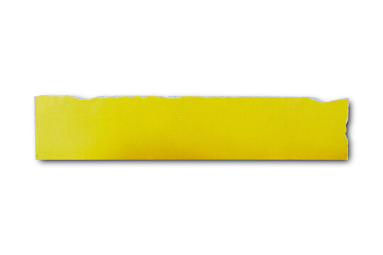 piece of blank yellow paper texture background torn and ripped with shadow on transparent background. document frame design