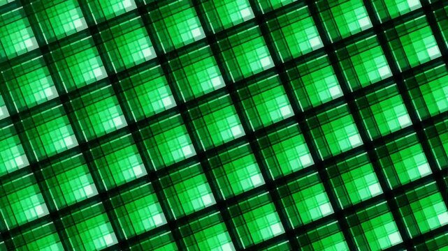 Abstract green digital grid distortion with moire pattern effect in ultra HD motion loop