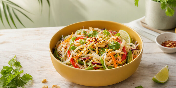 Noodle Salad Vegan Soft Mustard Bowl Vegan Salad Bowl