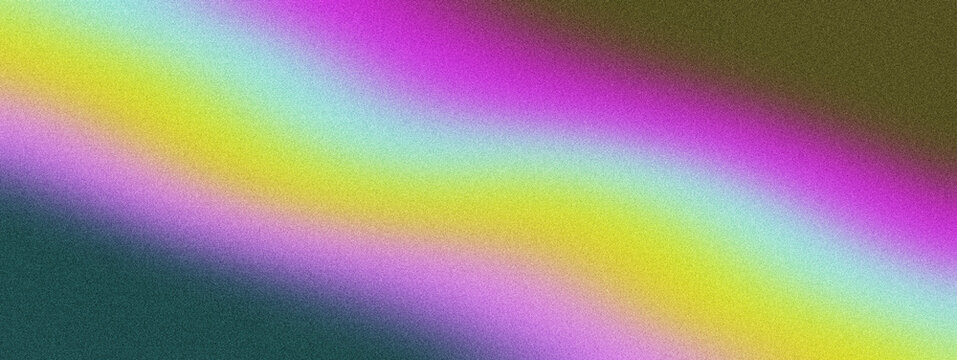 Vibrant multicolored gradient background with grainy with transitioning dark green pink pink yellow blue wallpaper colorful abstract backdrop pattern digital grain texture