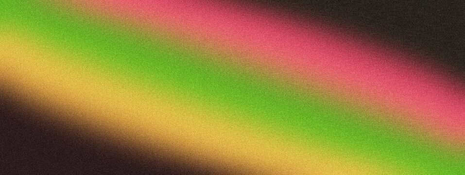 Vibrant diagonal stripes in pink green with yellow stripes dark background diagonal gradient colorful abstract pattern graphic design art grain texture