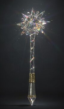 Shattered Prism Celestial Glass Scepter Mythical Sacred Treasure Concept Art｜砕けた虹彩の天廟笏