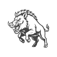 Fototapeta premium boar mascot logo vector design template simple and modern style 