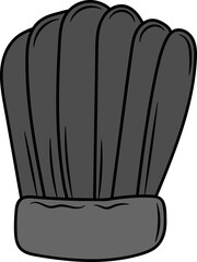 Fototapeta premium Black Tall Chef Toque