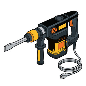 Heavy Duty Concrete Breaker Equipment Flat Design for Builder Layout