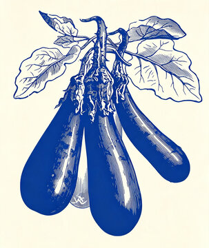 eggplant on a white background