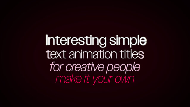 Interesting Simple Text Template