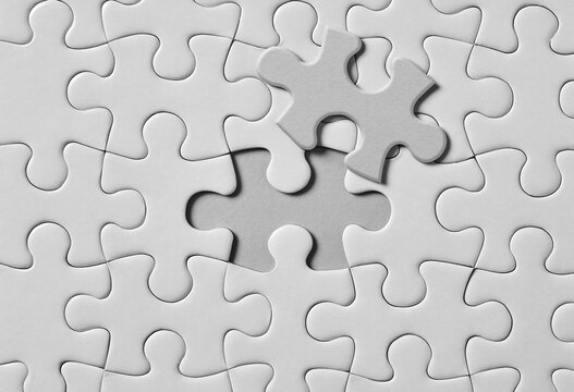 Gray puzzle piece