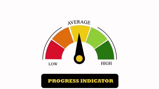 Colourfu Progress Indicator Gauge Meter Showing Low Level with Red Orange Yellow and Green Segments on White Background with Needle Indicator for Financial Credit Score or Business Security Evaluation