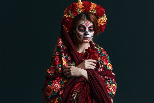 Creative Sugar Skull Makeup for Halloween and Day of the Dead Celebration