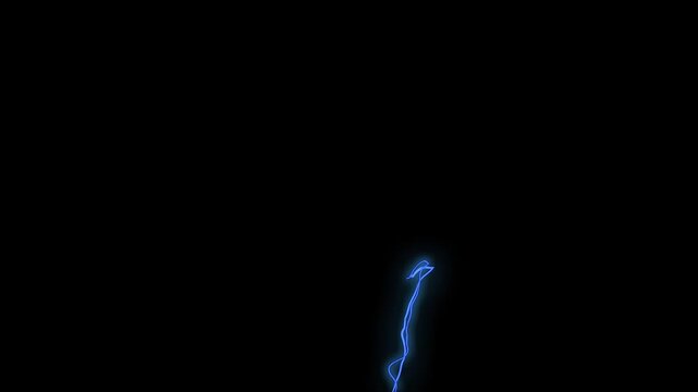 Electricity glow flash energy spark, thunderbolt strike discharges, stormy motion graphics for dramatic clip transitions, on black screen, Cartoon lightning overlay with glowing electric. 4k video