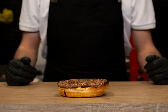 burger layers  with cheese